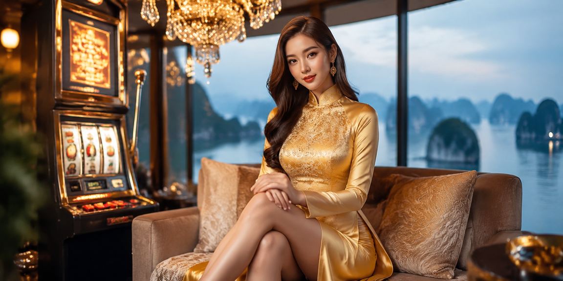Slot game trong cảm hứng Hạ Long Vịnh Hạ Long minh họa người dùng tìm hiểu slot game trực tuyến