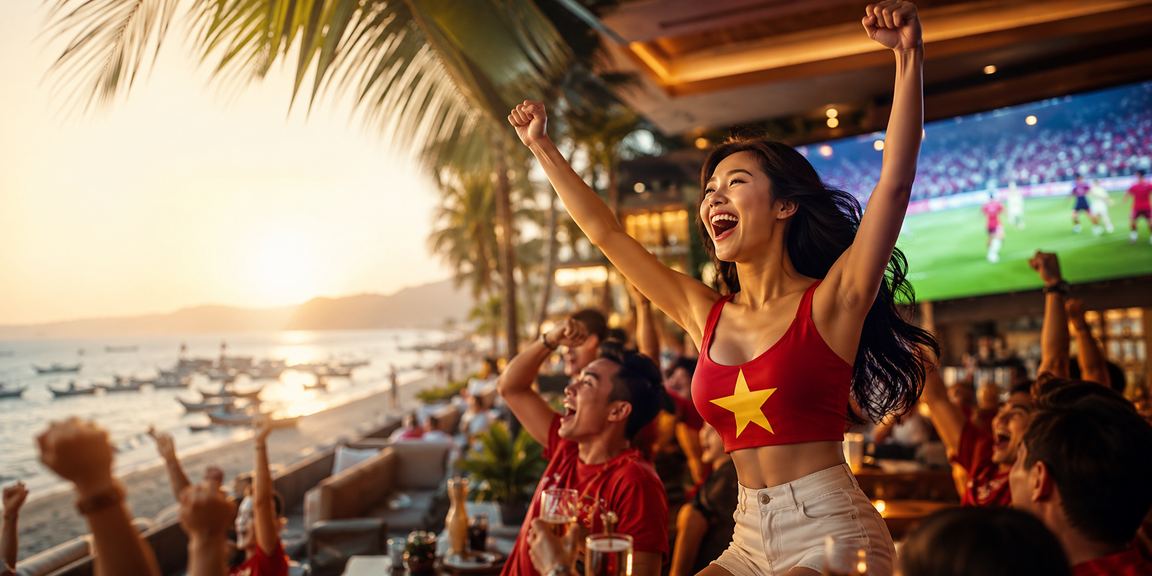 Không gian biển Mũi Né minh họa trải nghiệm thể thao di động thư giãn